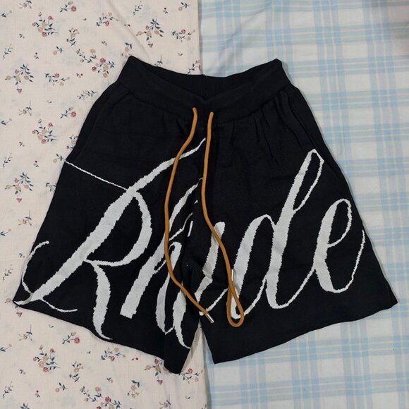 Rhude Black Knit Shorts - Picture 1 of 6